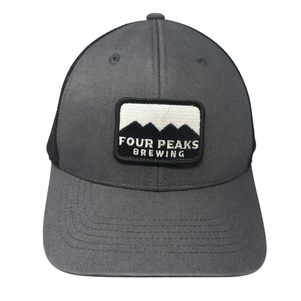 Four Peaks Brewing Snapback Trucker Hat Gray One Size Adjustable Mesh Back Brist